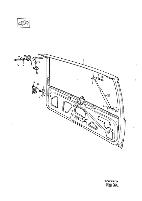 Carrosserieframe, achterschot