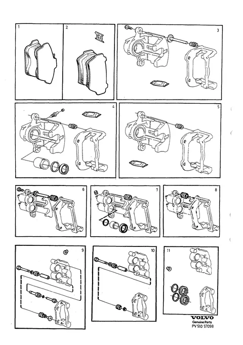 Repair kits front wheel brake