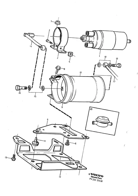Fuel pump with fittings