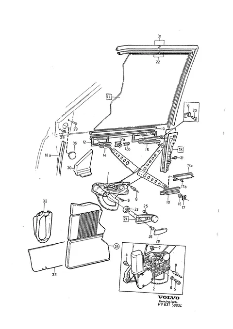 Front door winder mechanism