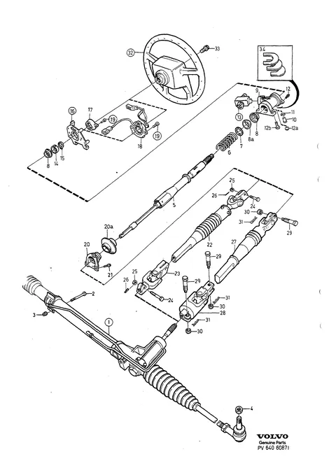 Steering steering gear steering shaft