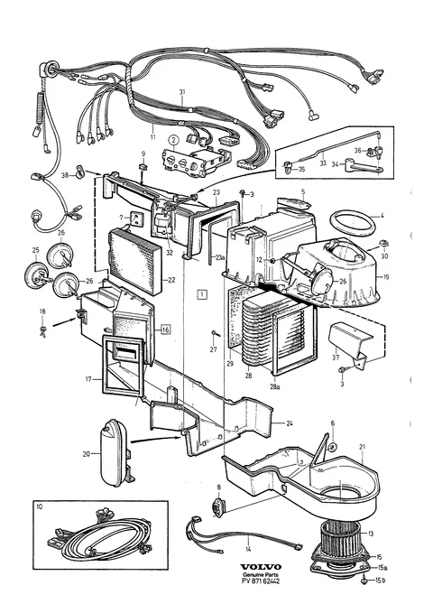 Heater unit with manual controls