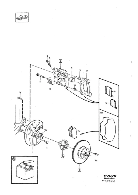 Front wheel disc, ventilated