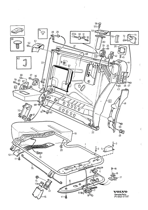 Rear seat left