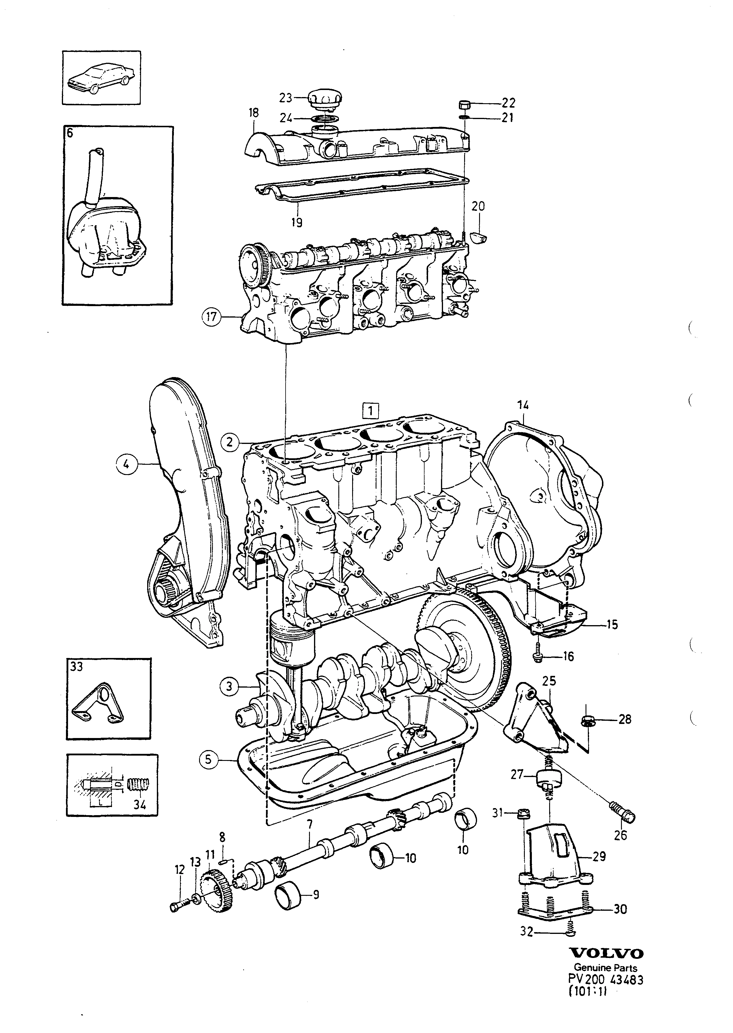 MOTOR MED MONTERINGSDETALJER