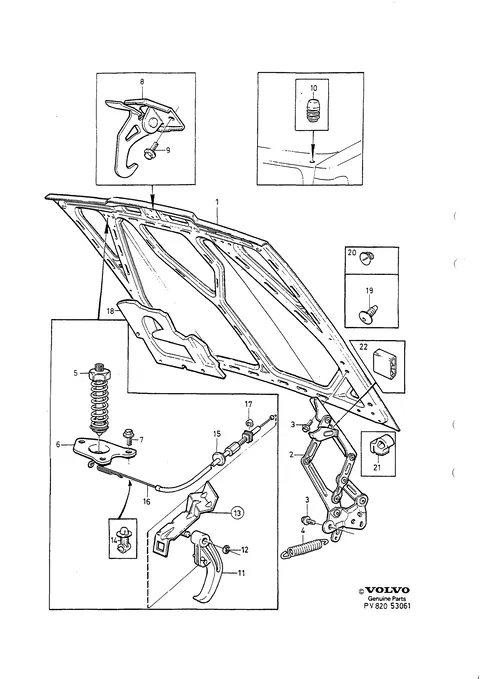 Karosseriegerippe motorhaube haubenverriegelung