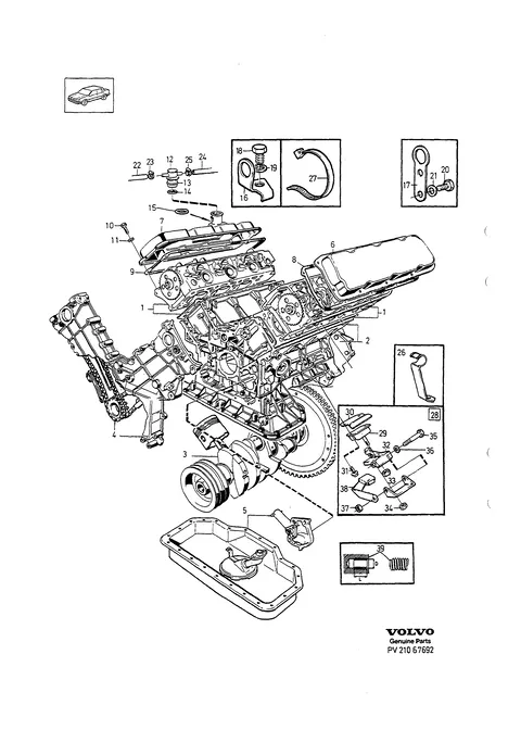 Motor mit einbauteilen