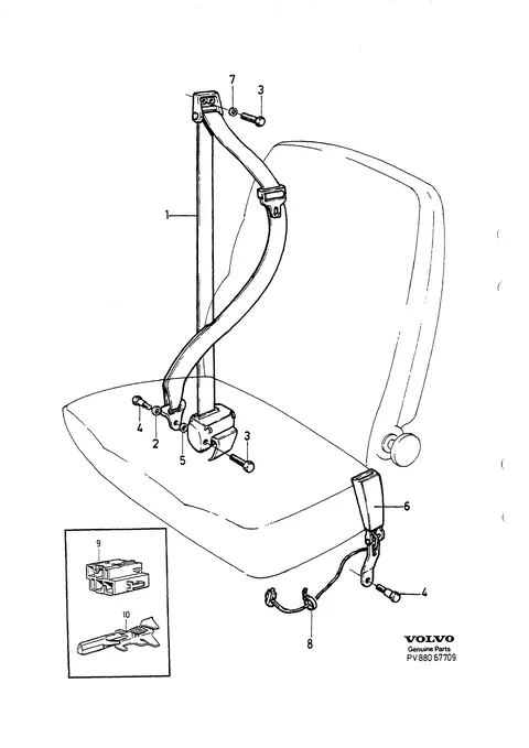 Sicherheitsgurt vorn, einzelrolle