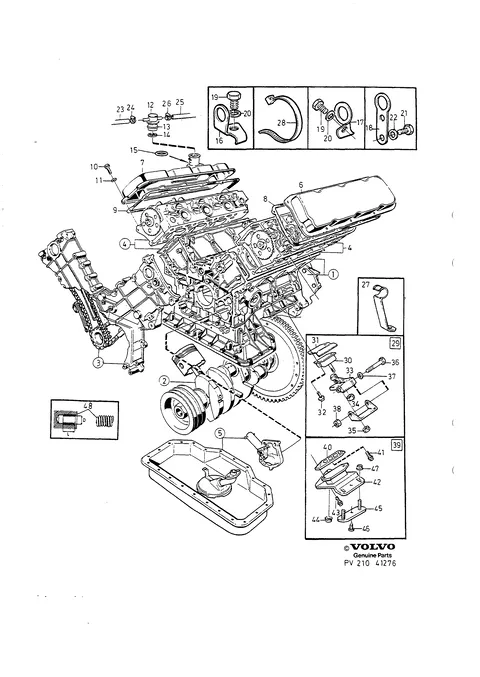 Motor mit einbauteilen