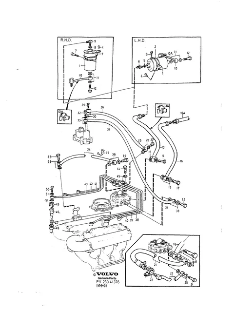 Insprutare med bränslerör motor, bränslefilter