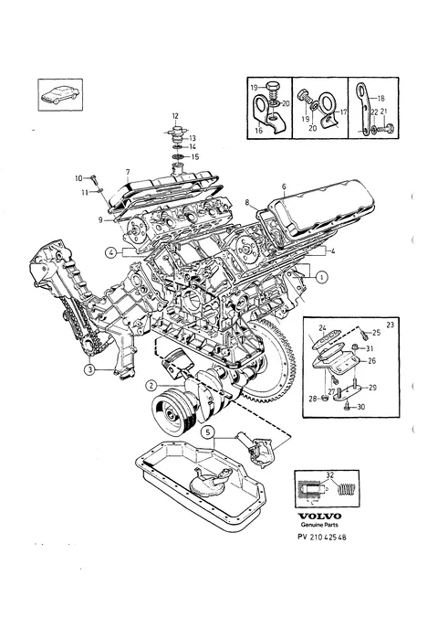 Motor mit einbauteilen