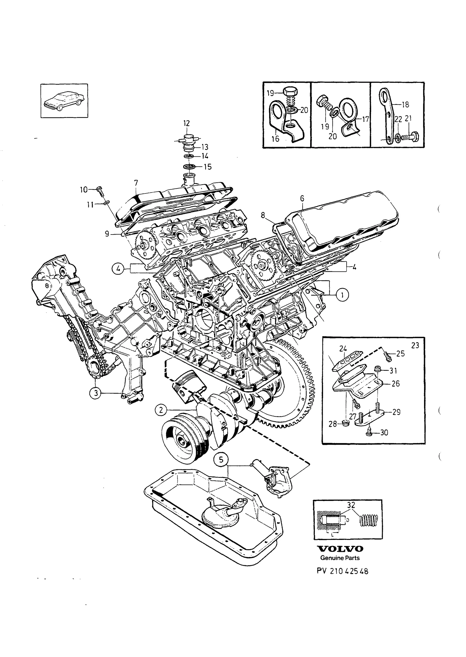 MOTOR MED MONTERINGSDETALJER