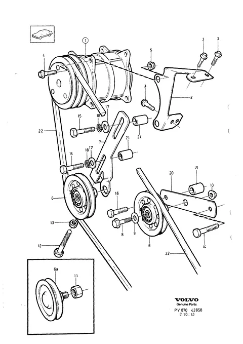 Kompressor kompressorupphängning kompressordrivning
