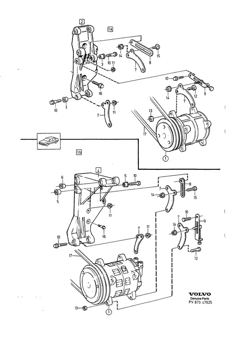 Kompressor, kompressorupphängning, kompressordrivning
