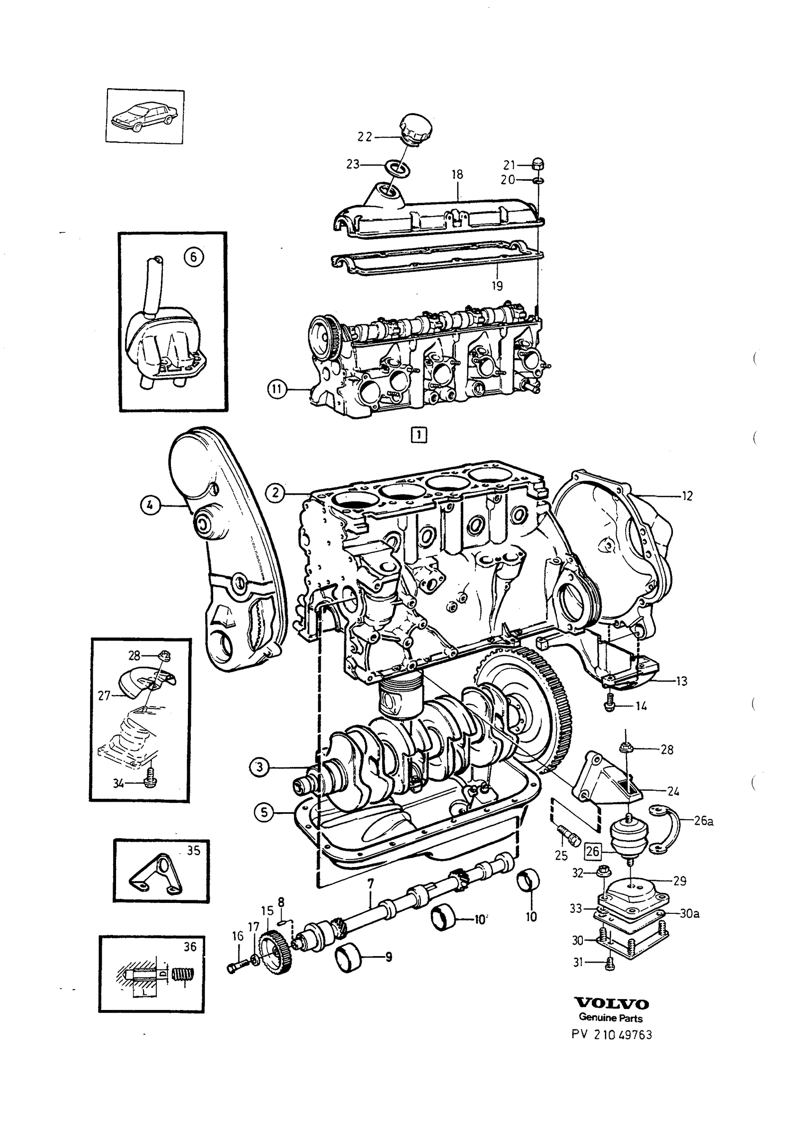 MOTOR MED MONTERINGSDETALJER