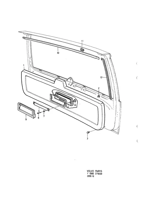 Interior components tailgate