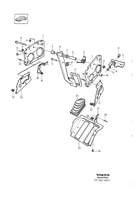 Brake pedal with fittings