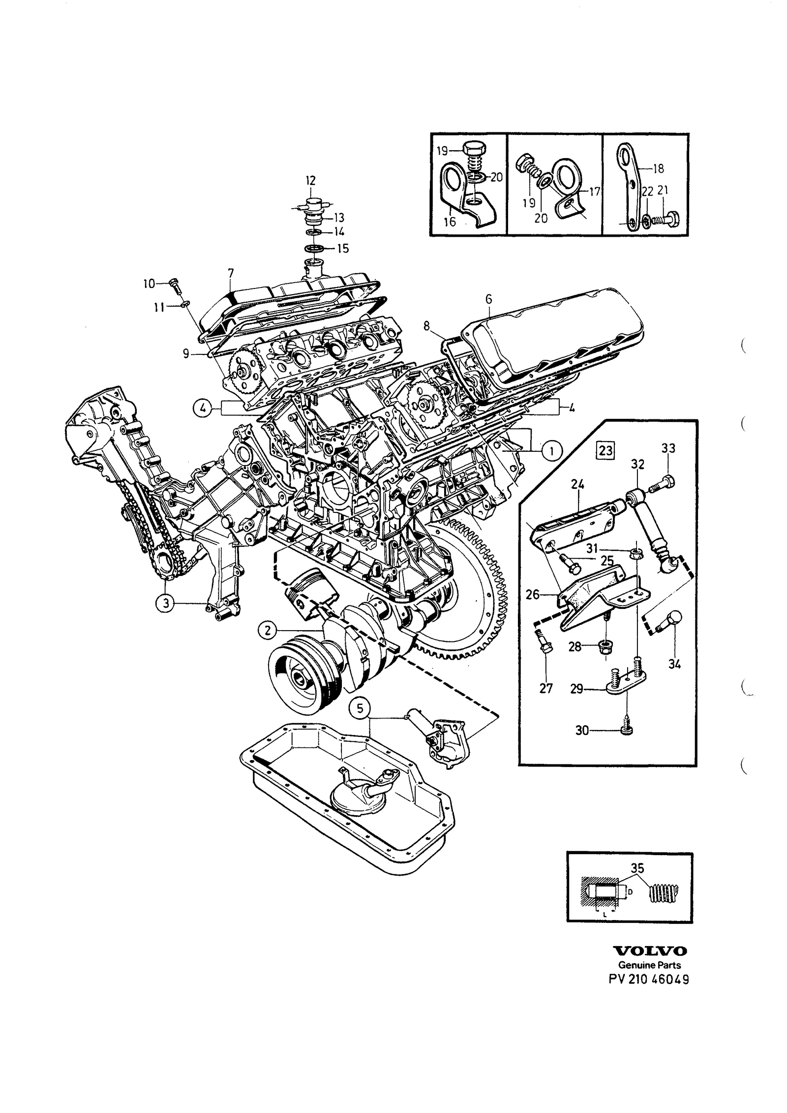 MOTOR MED MONTERINGSDETALJER