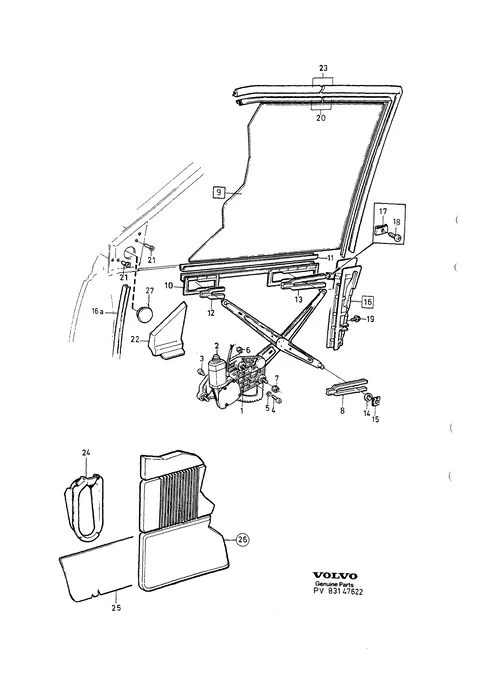 Front door winder mechanism