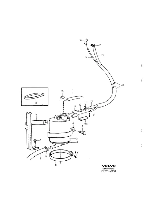 Carbon filter with fittings