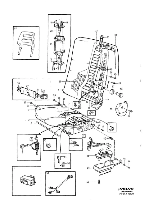 Front seat, electrical adjustment