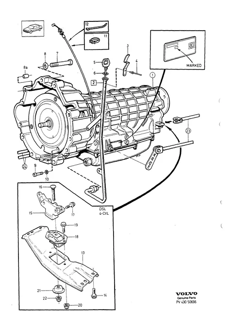 Gearbox, automatic gearbox mounting