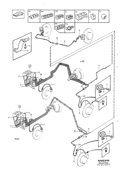Brake pipes with fittings