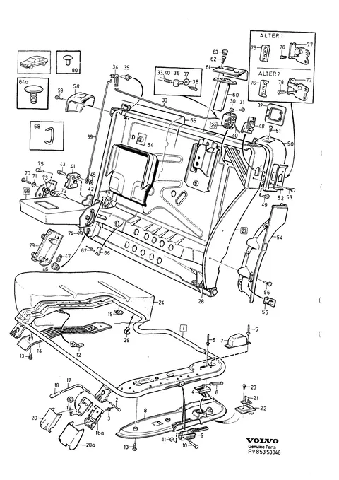 Rear seat left