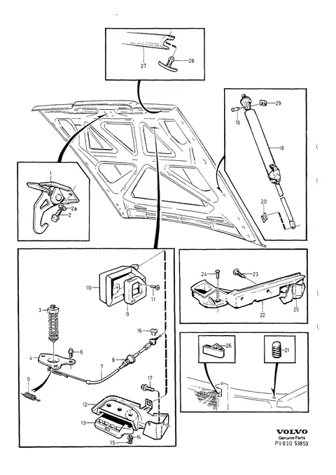 Bonnet components bonnet lock