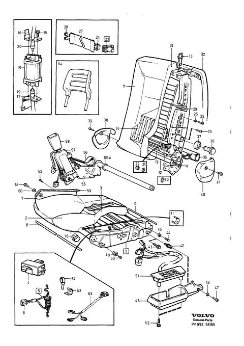 Front seat, electrical adjustment