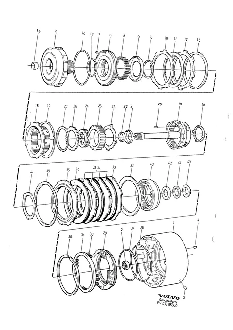 Automatic gearbox planet gear housing overdrive