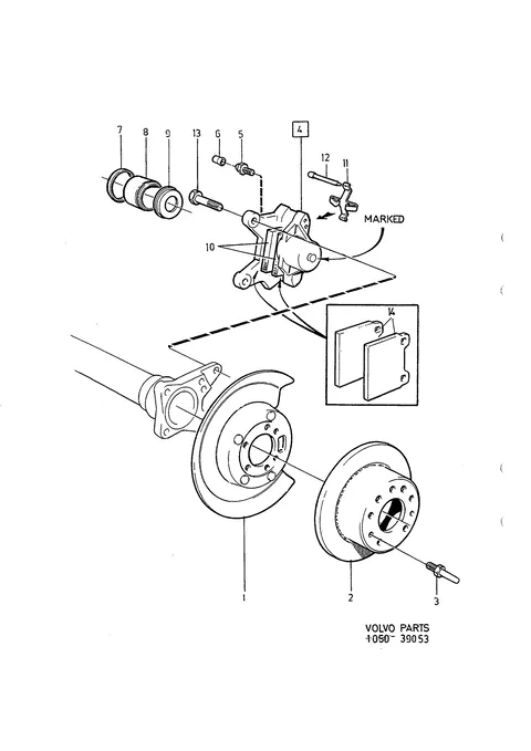Rear wheel brake