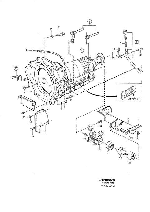 Gearbox, automatic gearbox mounting
