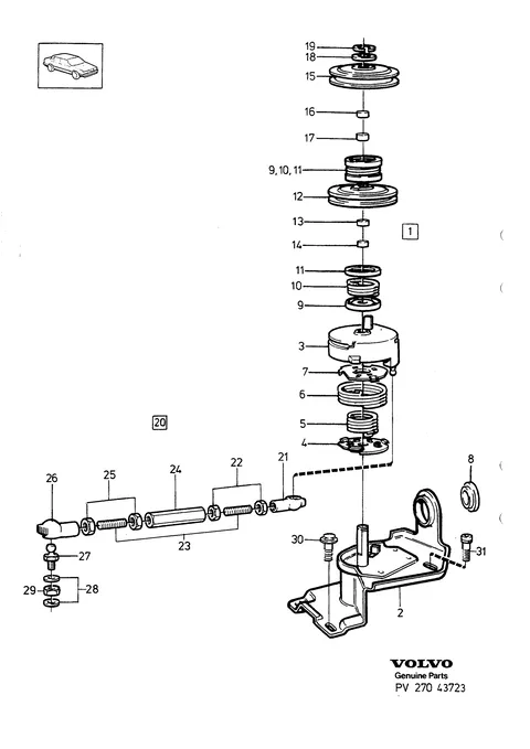 Control pulley with fittings