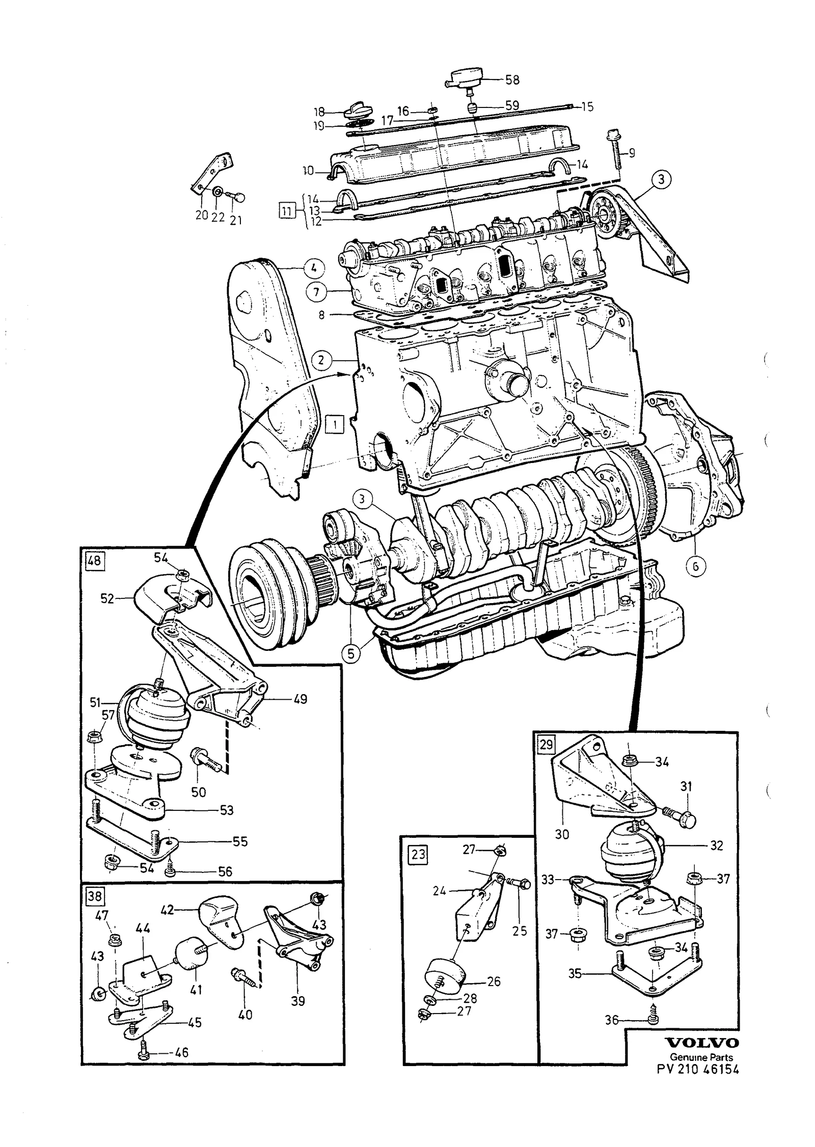 MOTOR MED MONTERINGSDETALJER