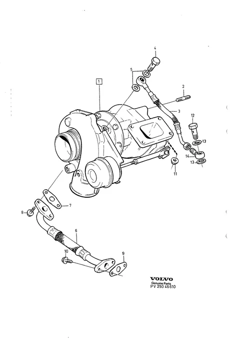 Turbocharger with connecting parts