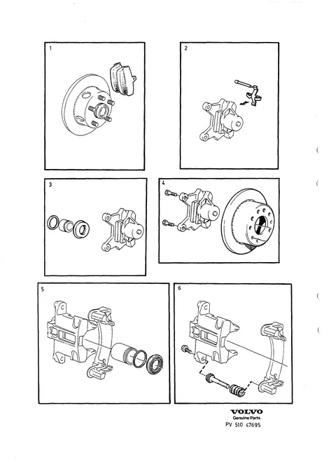 Repair kits rear wheel brake