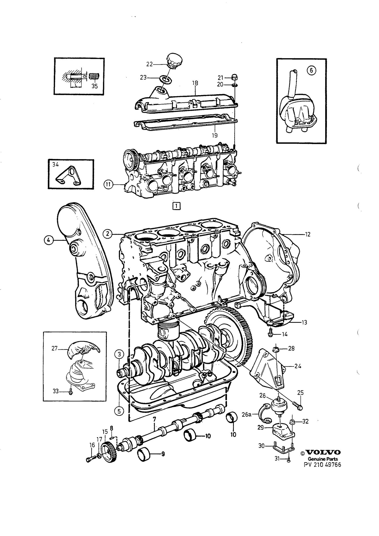 MOTOR MED MONTERINGSDETALJER