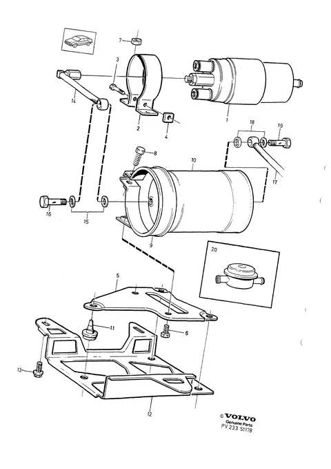 Fuel pump with fittings