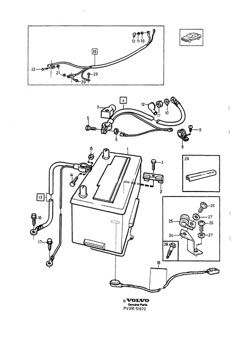 Batteries with mounting parts