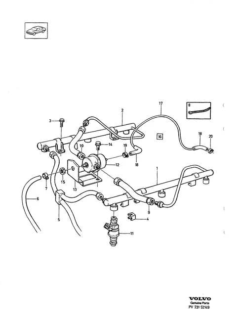 Fuel pressure pipes with fittings
