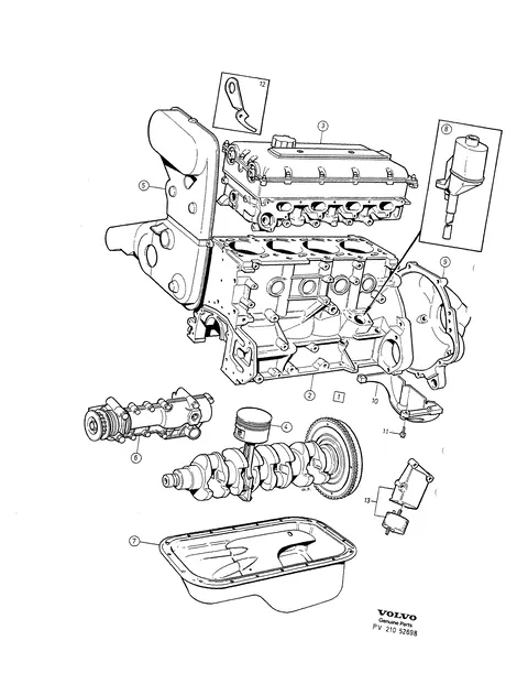 Motor med monteringsdetaljer · 115