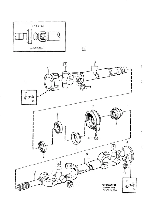 Propeller shaft centre bearing and mounting