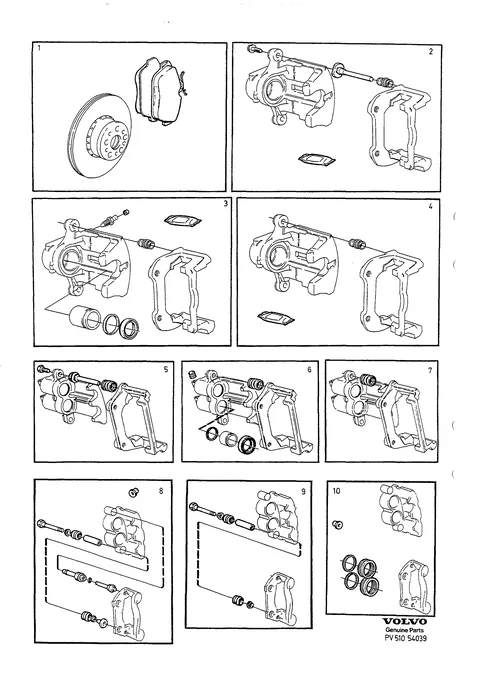 Repair kits front wheel brake