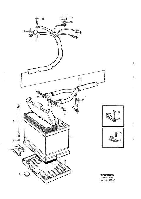 Batteries with mounting parts