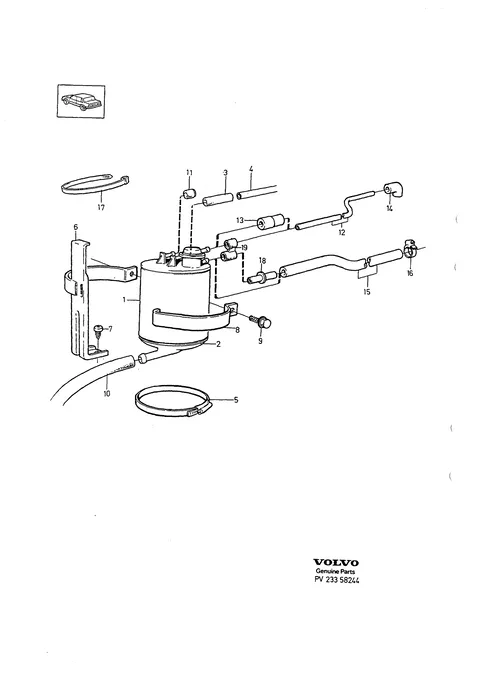 Carbon filter with fittings