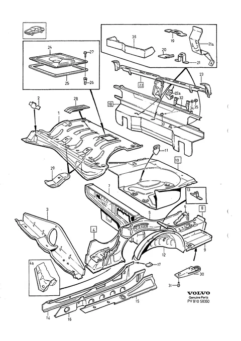 Rear floor section