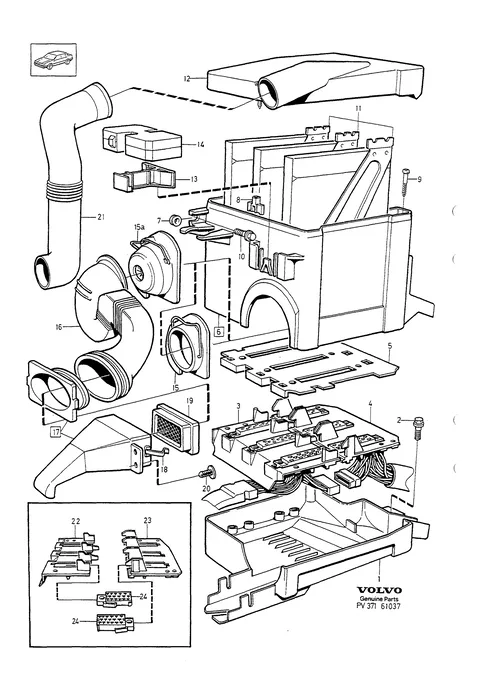 Electrical distribution centre engine gearbox