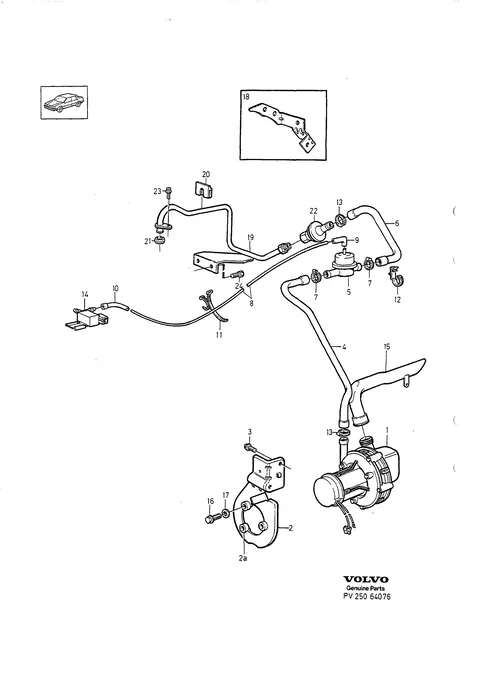 Emission control with air pump