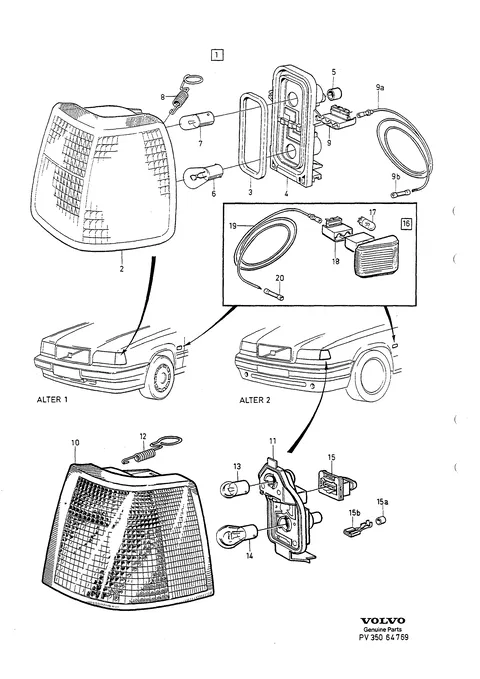 Turn indicators marker lamps